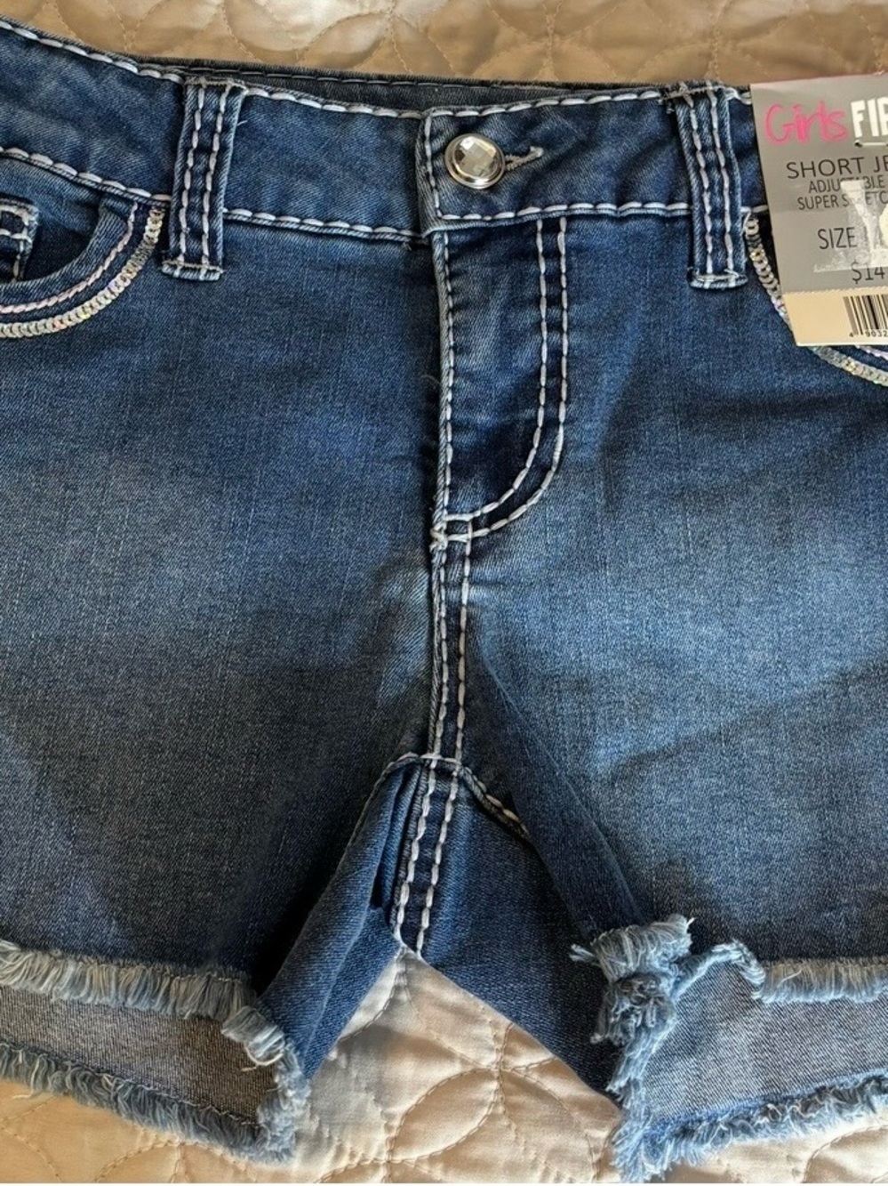 Girls Denim Jean Shorts - Blue